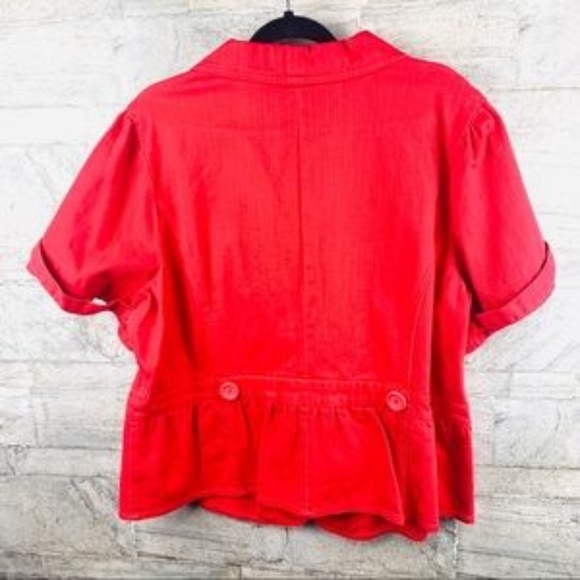 Torrid Red Denim Jacket Size (3) 3X 22/24 - Picture 5 of 8